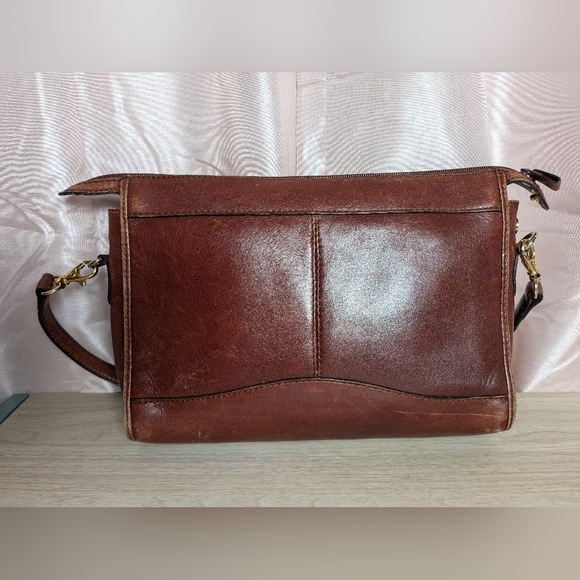 Braided Cognac Brown Leather Purse Etienne Aigner - Picture 9 of 14